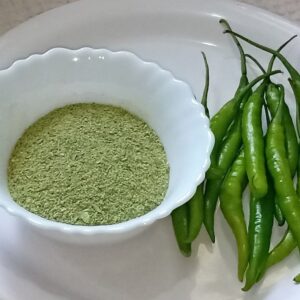 Solar Dehydrated Green Chilli